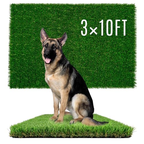 Image of Sunturf Fake Grass for Dog to Pee on Artificial Grass for Dogs Grass Turf Mats for Puppy Pee Training Dog Pee Pads Extra Large for Dogs 3x10FT Dog Supplies Reusable