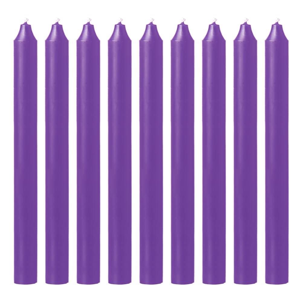 Tezraftaar Purple Tezraftaar® 25 X Dinner Candles Paraffin Wax Tapered Candle Unscented Long Burning 190Mm For Christmas Parties Restaurants Dining
