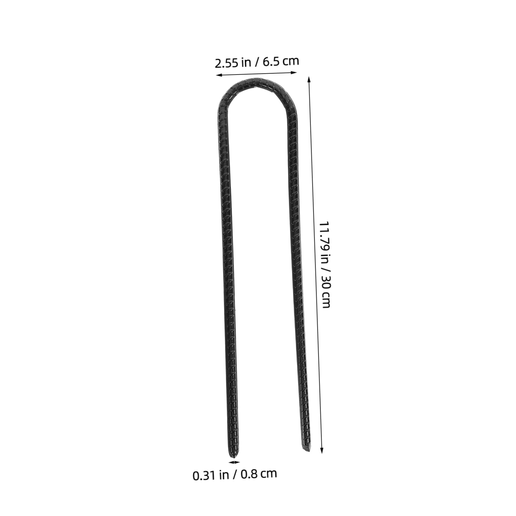 POPETPOP 4pcs Heavy Duty U Shape Steel Stakes for Anchoring Tents Trampolines and Landscape Weather Resistant Ground Anchors for Camping and Gardening Activities