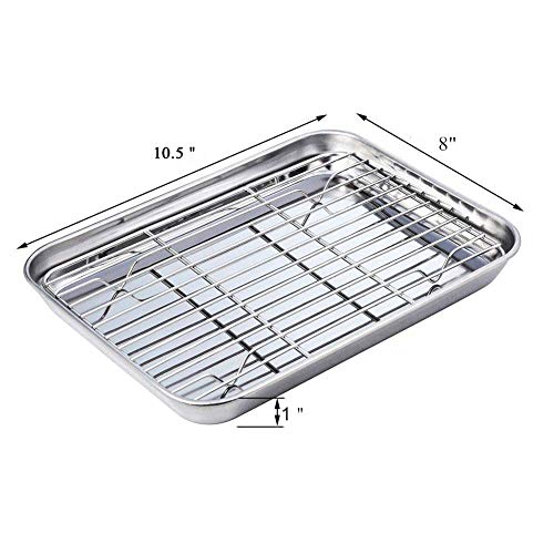 Buy WEZVIX Stainless Steel Baking Sheet with Cooling Rack Set of 2