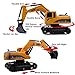 6CH Remote Control Excavator for Boys Remote Control Truck RC Tractor Construction Vehicles Toys with Lights & Sound for Boys Girls Kids 4 5 6 7 8 Year Old