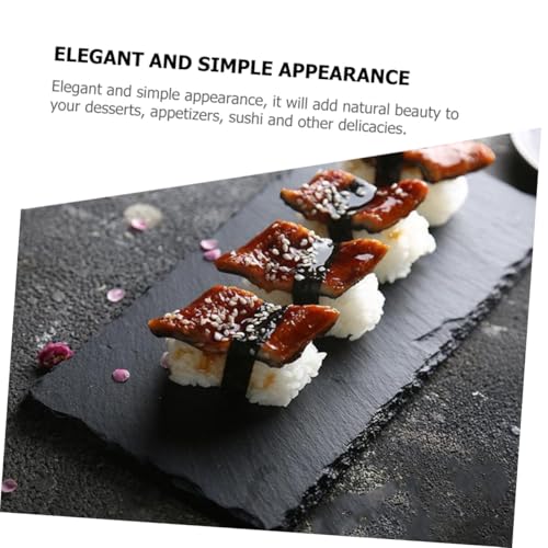 Plato de sushi rectangular de piedra natural 30x10cm miniatura 3