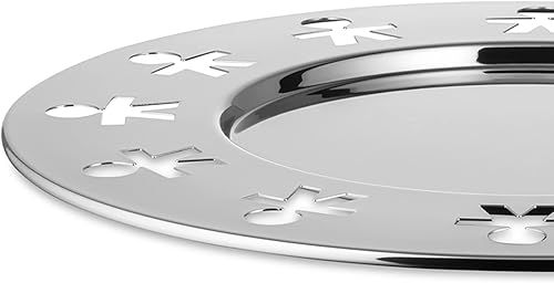 Miniatura 3 de Alessi Girotondo - Alfombrilla redonda color plateado