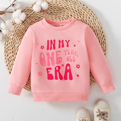 Baby Girl First Birthday Outfit in My One Year Old Era Sweatshirt Tops Cute Fall Shirt Girls 1st Birthday Clothes2