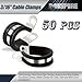 MISPIRE 3/16 Inch Rubber Cable Clamps 50 PCS, 304 Stainless Steel, Black, 50pcs 3/16