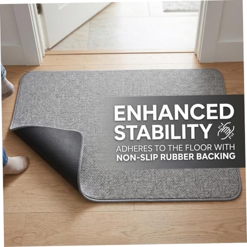 Alfombra de baño antideslizante con tecnología de secado rápido gris 8