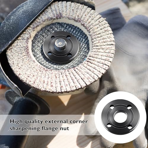3 Piezas Accesorios para amoladoras, Juego de Accesorios para Amoladora Angular con Llave de Resorte y Tuercas Interiores y Exteriores Compatible con Amoladoras Angulares de 125 mm - imagen 7