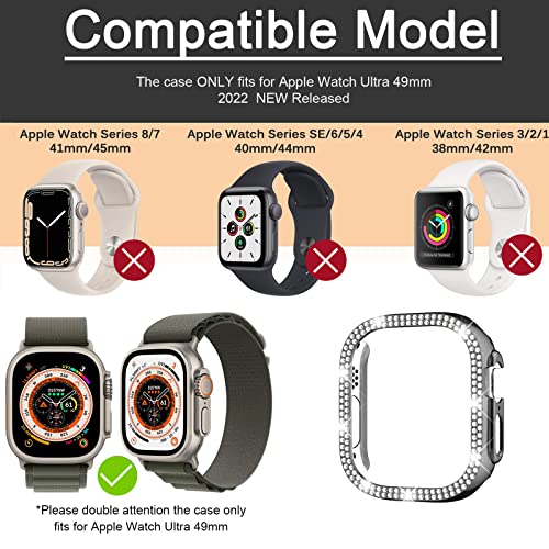 Miimall Compatible with Apple Watch Ultra 2/Ultra 49mm Bling Case - Image 2
