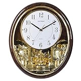 YUNTIMESS Melody & Chime Motion Wall Clock with Rotating Pendulum, Decorative Wall Clock, for Home, Hotel, Library or Church Decor.