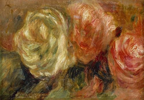 Roses de Renoir tableau sur toile pour la décoration murale du salon