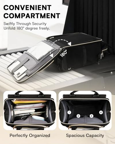Arcoyard Rolling Backpack for Women, Travel Rolling Laptop Backpack with Wheels の商品画像 5