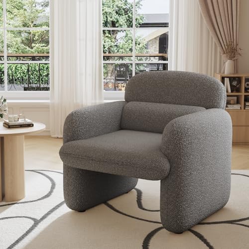 Sillón Plegable Chenille Gris miniatura 1