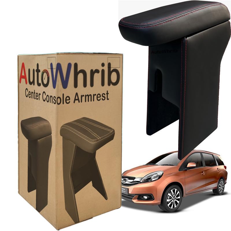 Image of Car Arm Rest For Mobilio Armrest with Storage Box & Soft Cushion Pad, Luxury Arm Rest, Black Colour