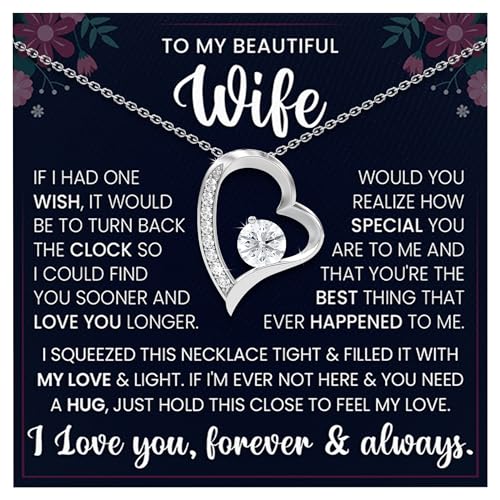 To My Wife Necklace Present Forever Love Jewelry Gift From Husband to Wife