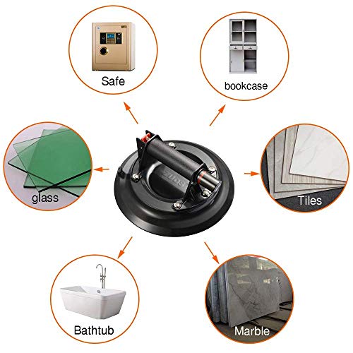 Zuos 10" Glass Suction Cups Glass Lifter With Plastic Handle, Heavy Duty Vacuum Lifter For Granite & Glass Lifting Window Replacement (10" Glass Suction Cup) #TOP2
