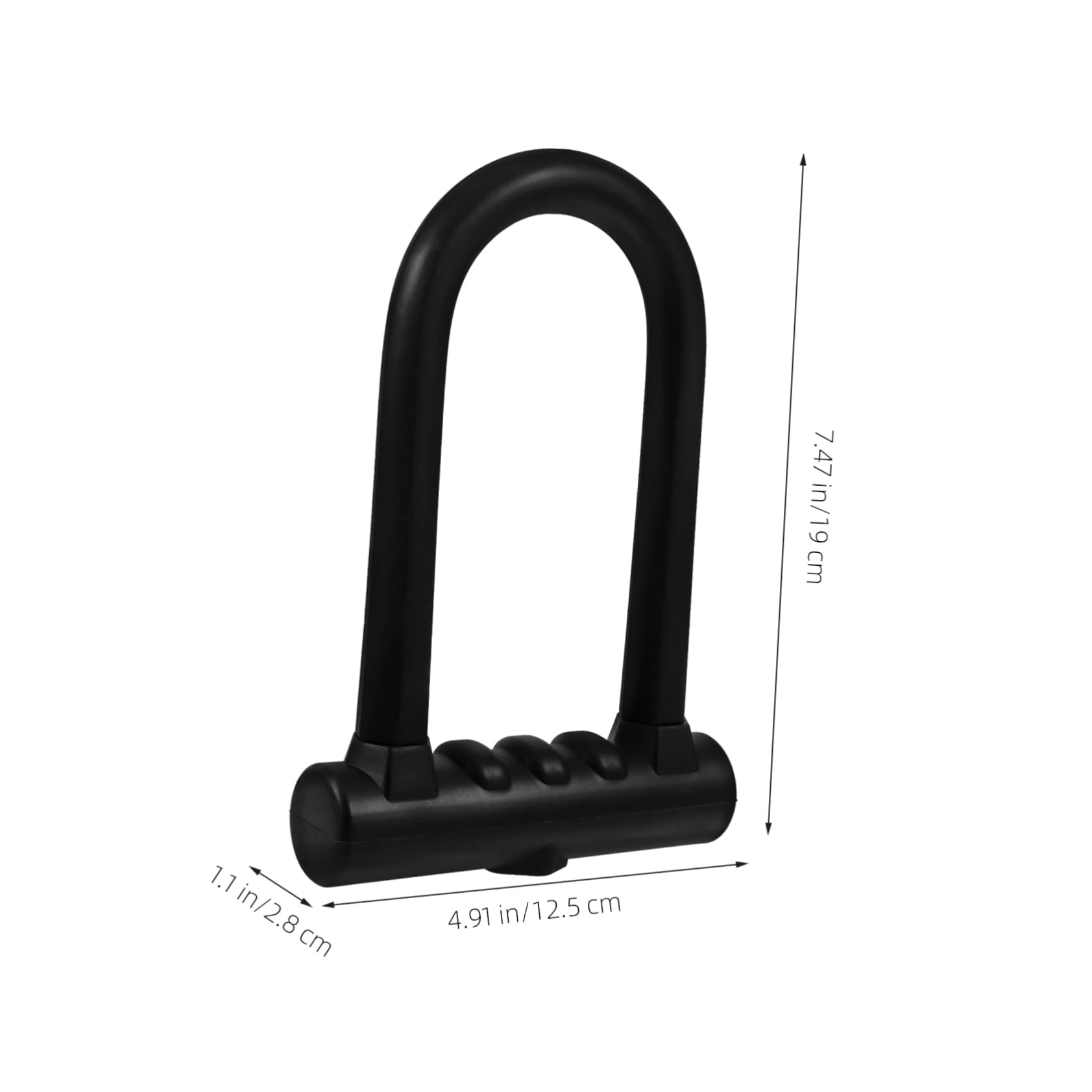 Antivol Vélo U en Silicone et Fer, Double Ouverture Renforcée | Noir, Design Élégant et Profil Portable, Protection Fiable la Coupe, Usage Cyclisme et Sécurité