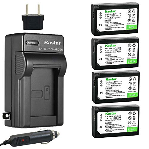 Kastar 4-pack battery and ac charger with car adapter compatible …
