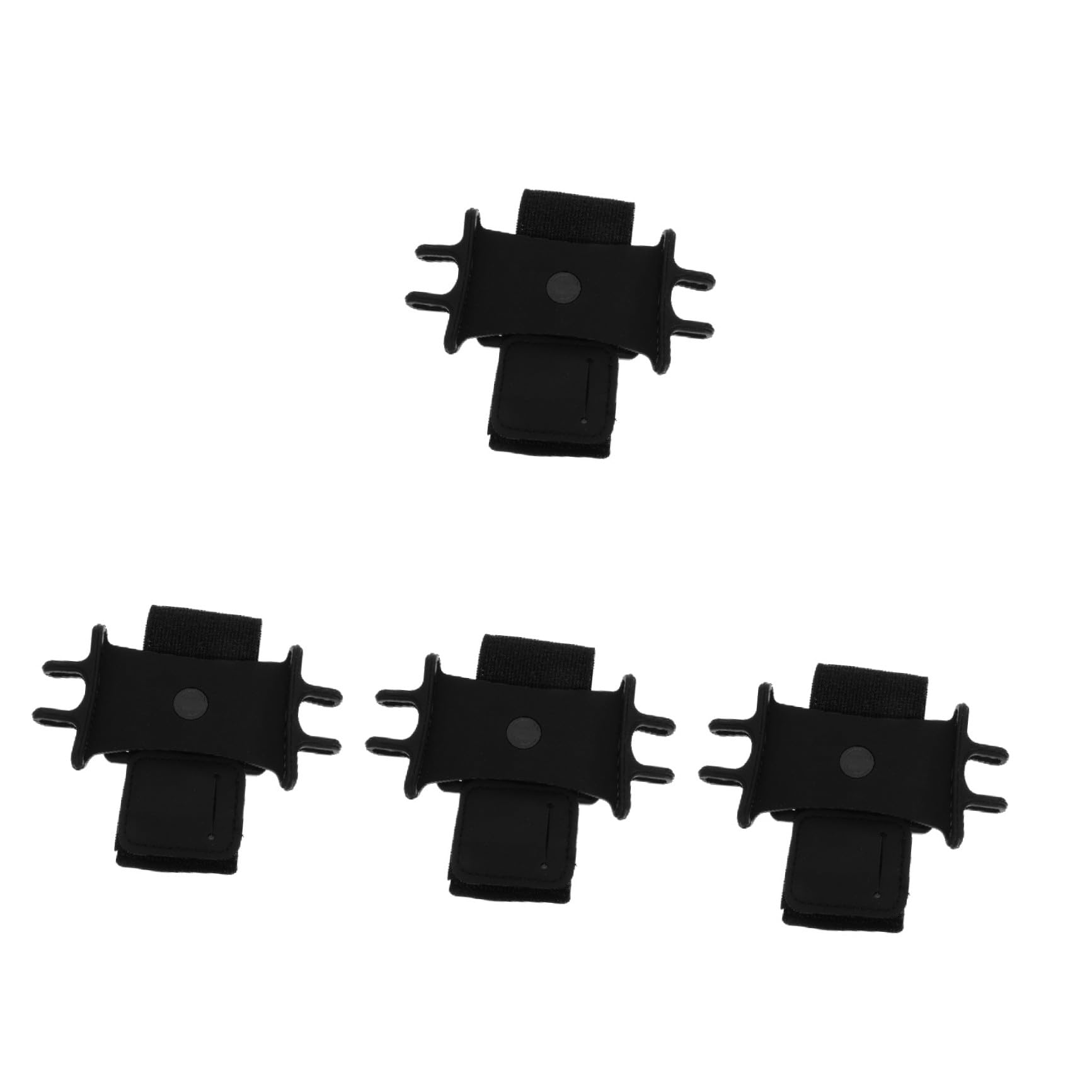NUOBESTY 16 Pezzi braccialetto del cellulare braccio del cellulare piccolo cinghia del telefono bande Canda per cellulare cinturino da polso per telefono Gel di silice Black