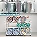Water Bottle Organizer For Cabinet, Expandable Water Bottle Holder Rack, Adjustable Tumbler Storage For Kitchen Organization, 3 Tier Cup Organizer For Sports Flask Insulated Travel Mug Fridge, White