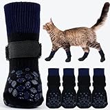 PUMYPOREITY 2Paires Chaussettes pour Chats, Protection Coussinet Chien...