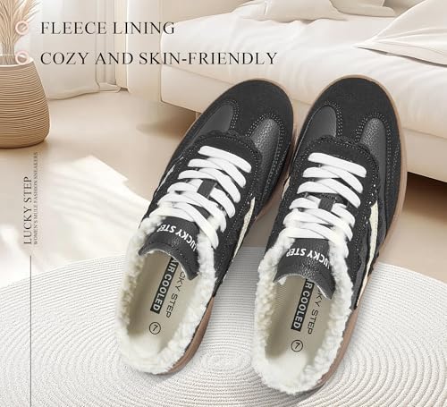 LUCKY STEP Women’s Mule Fashion Sneakers Slip On Backless Walking Shoes Winter Retro Comfy Casual Sneaker2