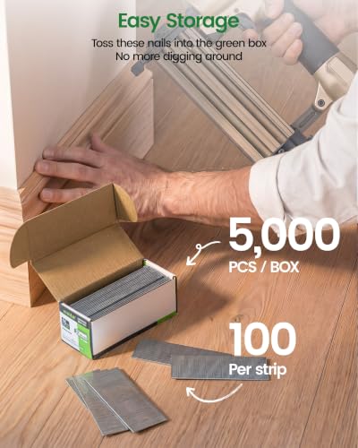 Image of meite Brad Nails 1-3 /16-Inch, 18 Gauge Galvanized Brad Nail 5,000 Count F30 for Pneumatic, Electric Brad Nailer Gun (1 Box)