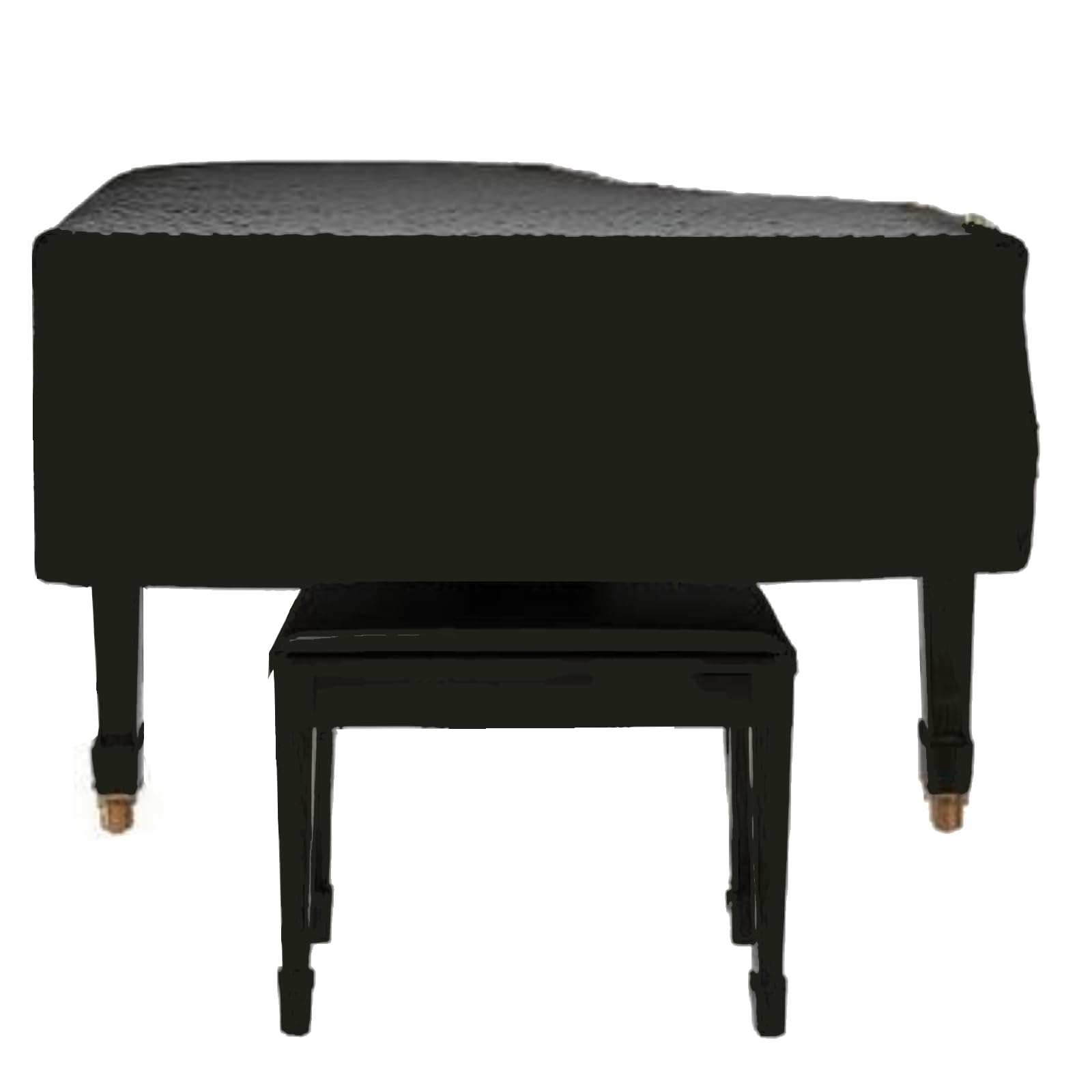 Copertura antipolvere per pianoforte con protezione per sgabello, rivestimento morbido, protezione antipolvere per pianoforti a coda