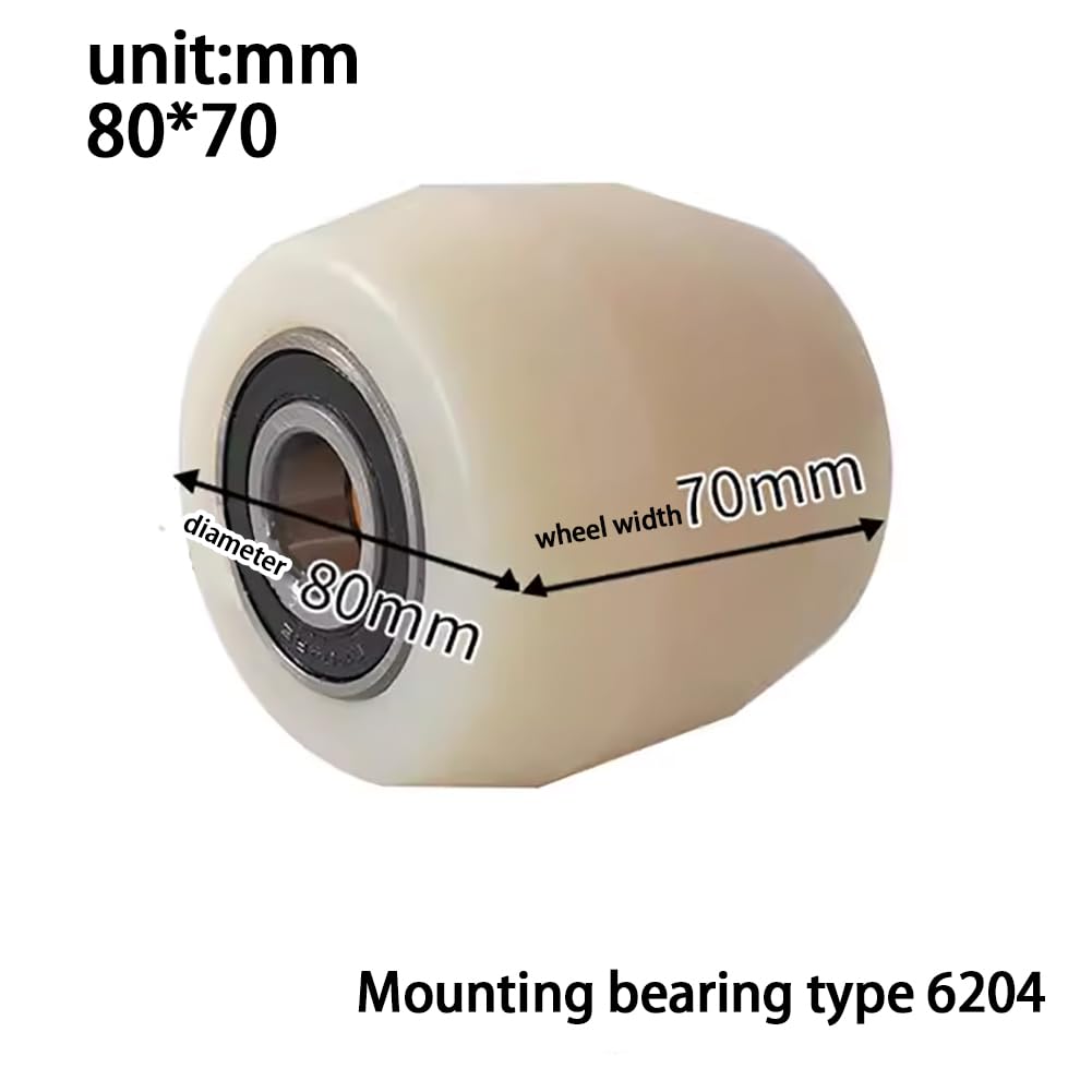 2× Rulli per transpallet Sostituzione delle Ruote del Transpallet in nylon carrello elevatore manuale per carrello elevatore Ruota industriale convessa con cuscinetti a sfera 800 kg