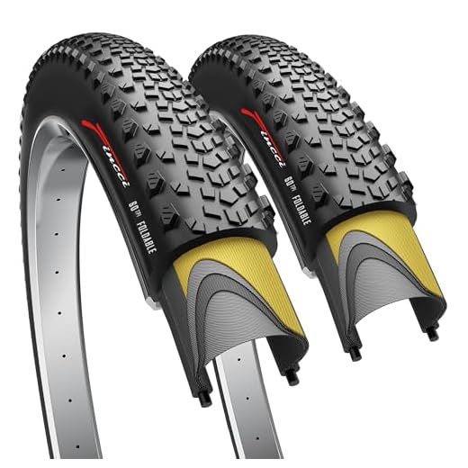Fincci Pair 700x40c Bike Tire - 700c Gravel Tires with Kevlar & Nylon 1mm Puncture Proof - Durable 60 TPI Foldable Bicycle Tires 42-622 for Hybrid, Electric, Touring, MTB Bikes