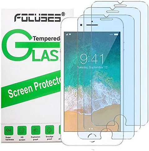 Focuses Screen Protector for iPhone 8,7,6S,6(4.7") iPhone 8 Blue Light Screen Protector Compatible iPhone 8/7/6S/6 (3 Pack)