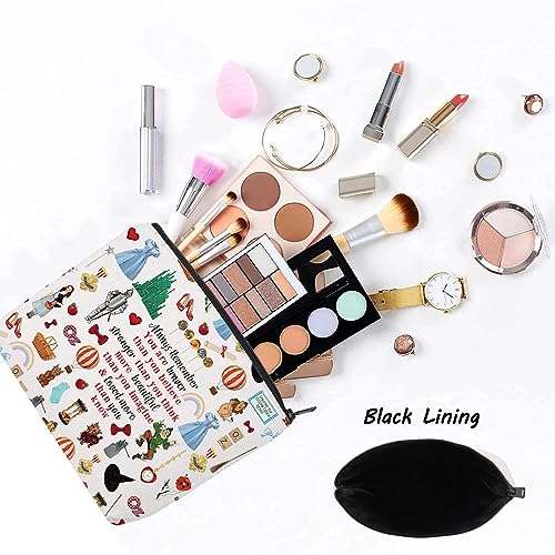 LEVLO Dorothy Cosmetic Makeup Bag - Braver Smarter Than You Think Gift with Ruby Red Slippers Zipper Pouch for Women & Girls - Image 3