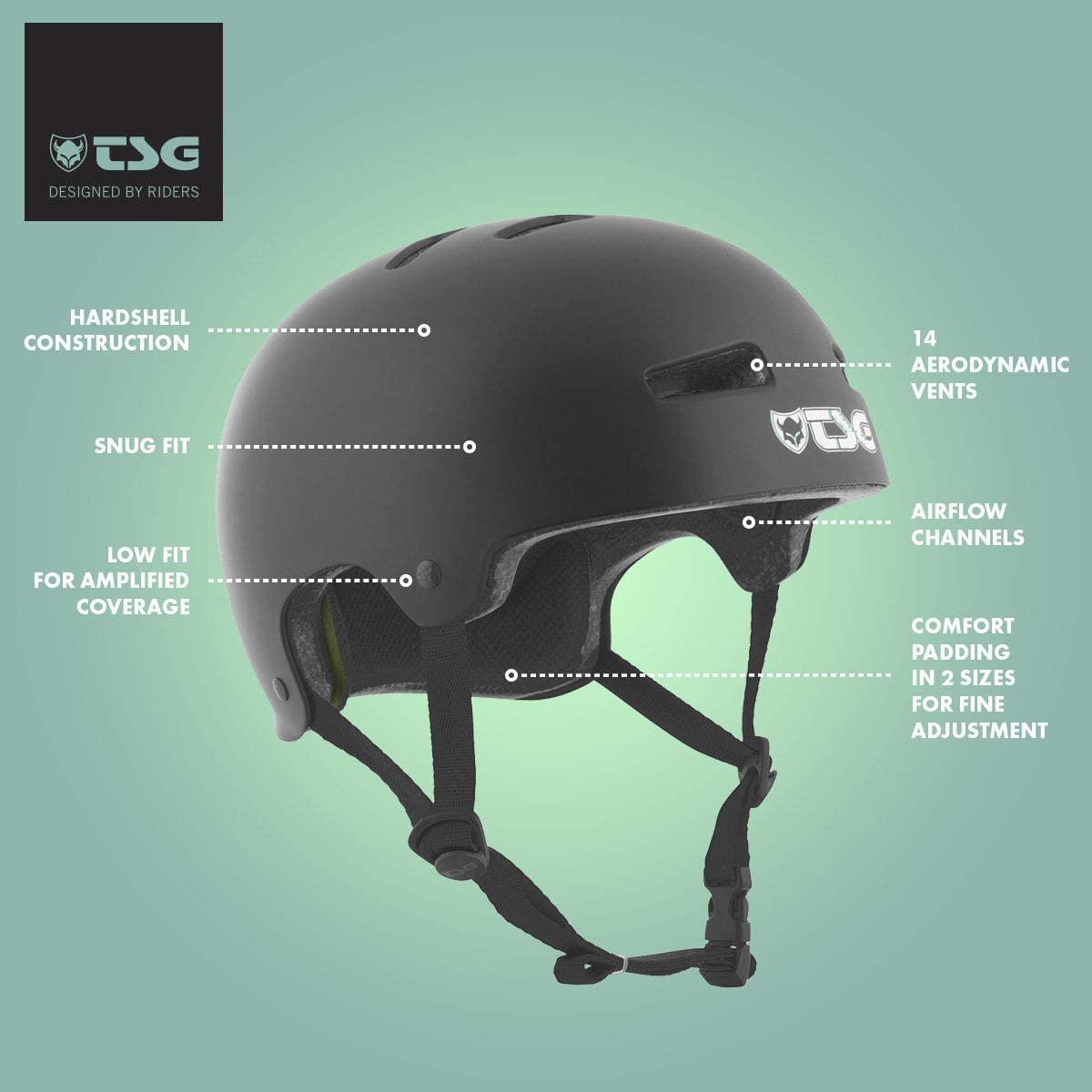 Kask TSG Evolution S/M Graphic Design Masters of Dirt Bowl Skate, Roller, Wrotki. Dorosły Unisex, Czarny, S/M 54-56cm