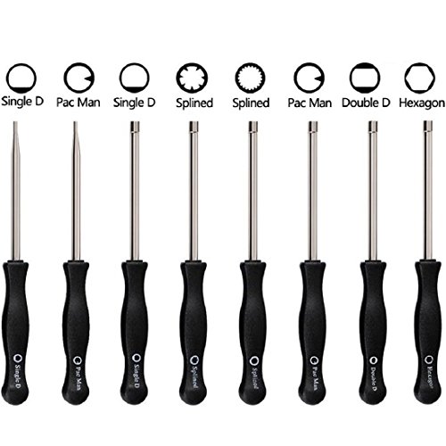 Outil de réglage de carburateur Pac Man/Single D/double D/Hexagone Hex Socket/21-teeth/cannelée 7-teeth Tournevis à douille cannelée pour commune 2 Cycle Moteur de petite taille (lot de 8)