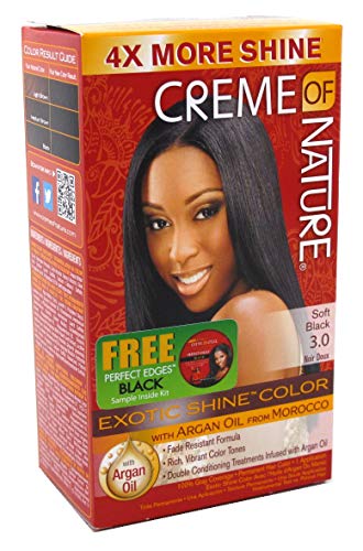 Creme Of Nature Color #3.0 Soft Black Exotic Shine (6 Pack)