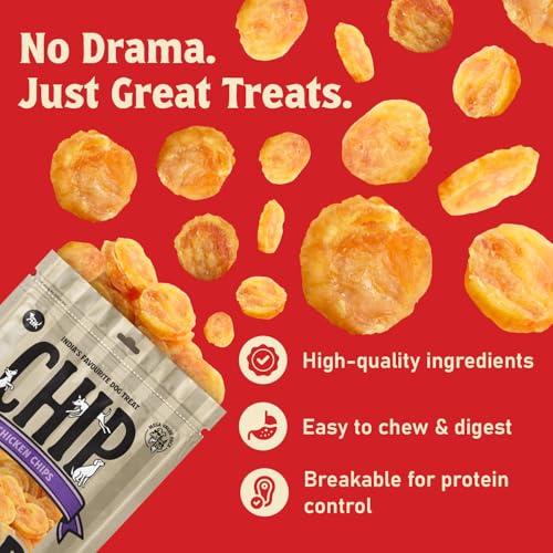 Image of Chip Chops Chicken Chips Coins Dog Treat,are an Excellent Source of Protein and Low in Fat, Providing a Healthy Snack Option for Your Dog, 250g (Pack of 3)