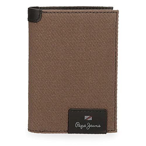 Pepe Jeans Hilltop Vertical portefeuille en cuir noble avec finitions robustes