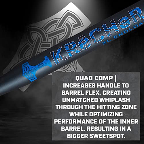 Worth | 2022 | Krecher | Xl | Usa/Asa Slowpitch Softball Bat | 13.5" Barrel | 34" X 25 Oz. #TOP4
