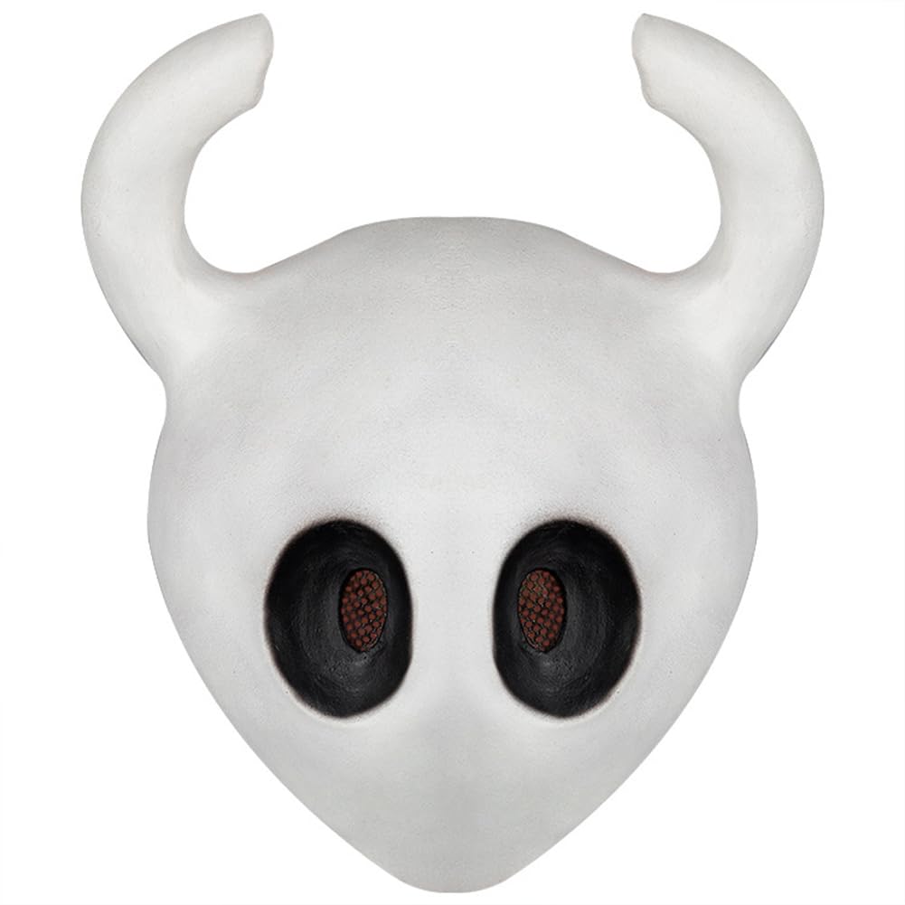 Tongyundacheng Hollow Mask White Scary Halloween Cosplay Latex Mask for Masquerade Party Cosplay Costume Props