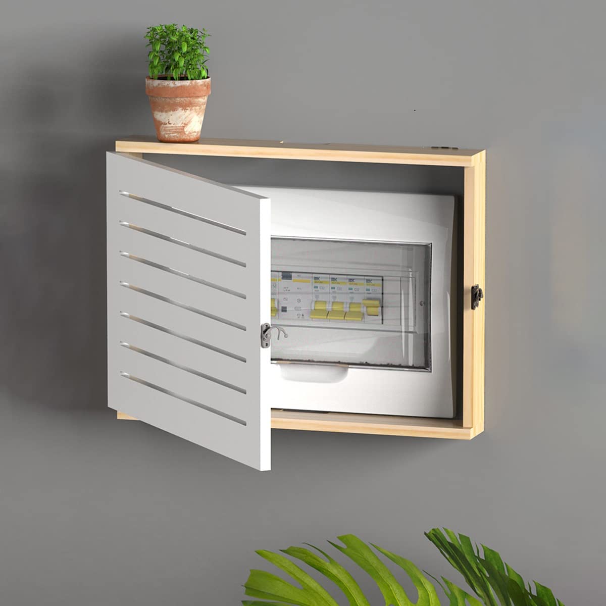 Esta Tapa de Madera Maciza para Caja de Contador eléctrico de Sala de Estar, Caja de Interruptor Principal Multimedia, Tapa Decorativa, Estante de Pared, Cubiertas de radiador, solución Deco