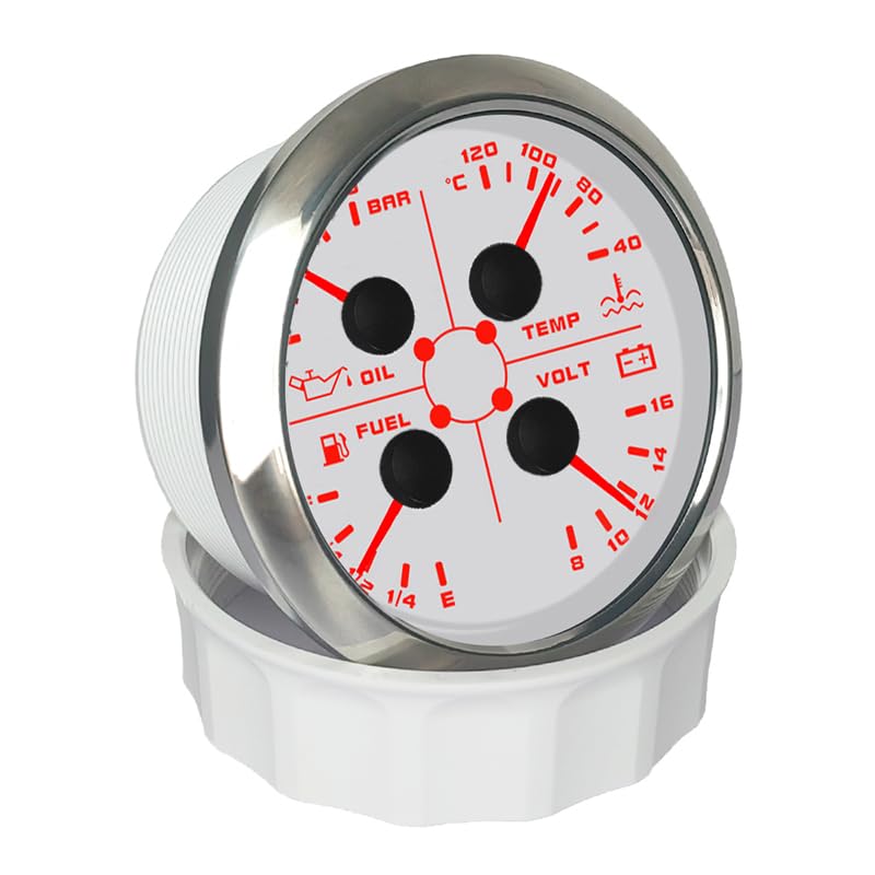 Medidor multifunción de 85MM ELING con voltímetro y nivel de combustible 12V 2