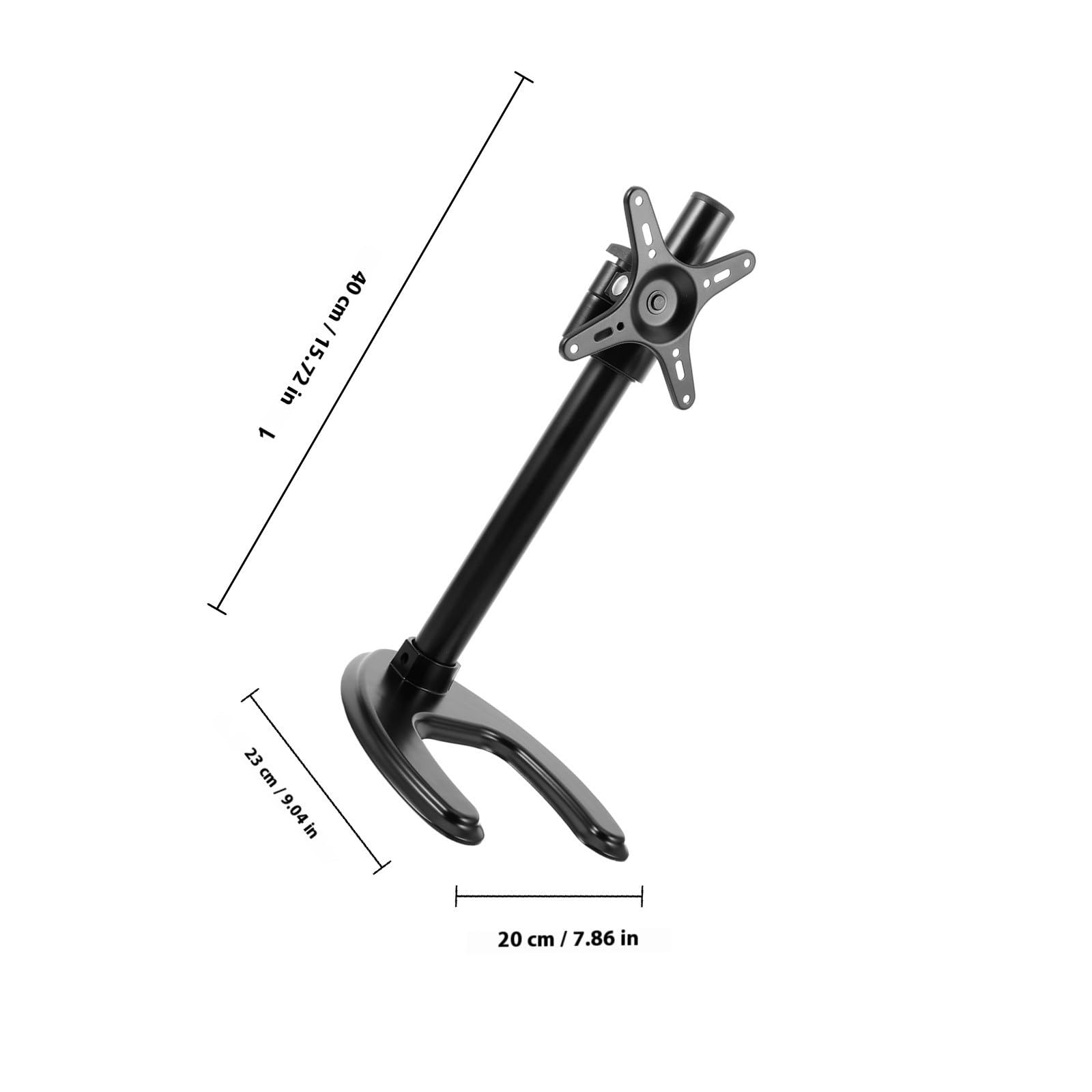 Soporte de Pantalla para TV y Monitor Base Estable de Aleación de Aluminio Negro, Soporte Seguro y Resistente Adecuado para Mesas de Televisión