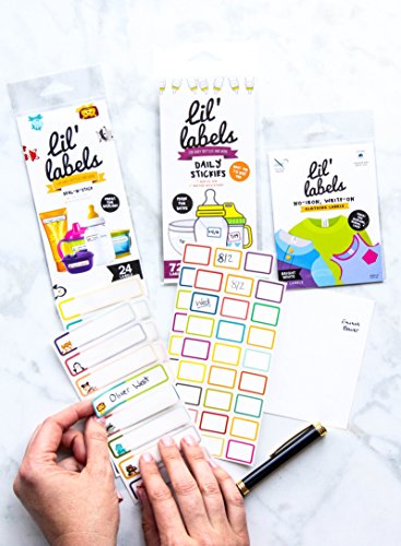 Daycare Mega Pack - Write On Kids Name Labels, Waterproof (Animal Baby Bottle Labels/Plain Clothing Labels/Date Labels) #TOP1