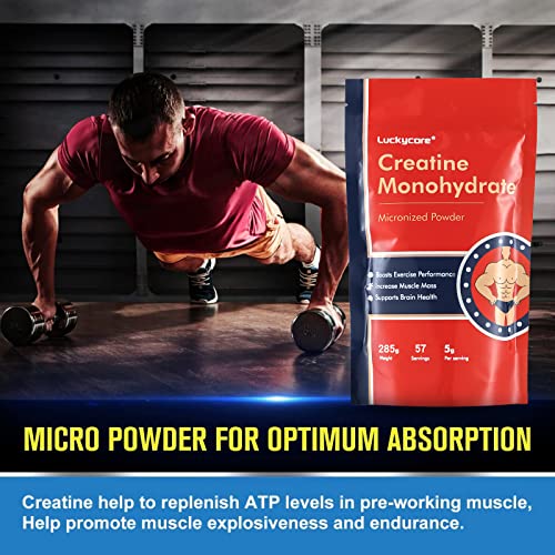 Ouchtek Pure Creatine Monohydrate Natural Micronized Creatine Monohydrate Powder Unflavored Naked Creatine Nutritional Supplements Pre Workout Instantized Creatine, 57 Servings #TOP5