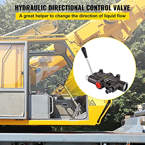 VEVOR Hydraulisches Wegeventil, Hydraulisches 1-Spulen-Schieberventil, 21 GPM Hydraulisches Laderventil, 3625 PSI Wegeventil, Hydraulische Ventile & Steuerungen für Traktoren, Ladertanks