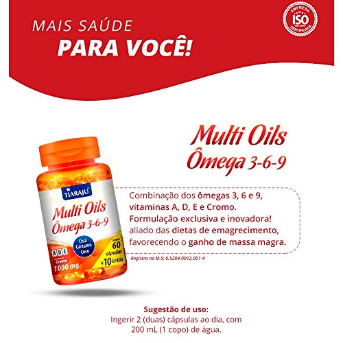 Multi Oils Ômega 3-6-9 - 2 unidades de 60 Cápsulas - Tiaraju