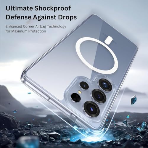 Image of ShieldTech Crystal Clear Back Case Cover for Samsung Galaxy S25 Ultra 5G | Hard PC & TPU | Wireless Charging Compatible Cover for Samsung Galaxy S25 Ultra 5G | Transparent