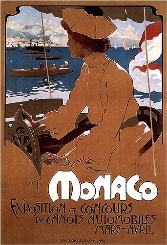 Tableau exposition de bateaux Adolfo Hohenstein | Impression d'art vintage 60x90cm