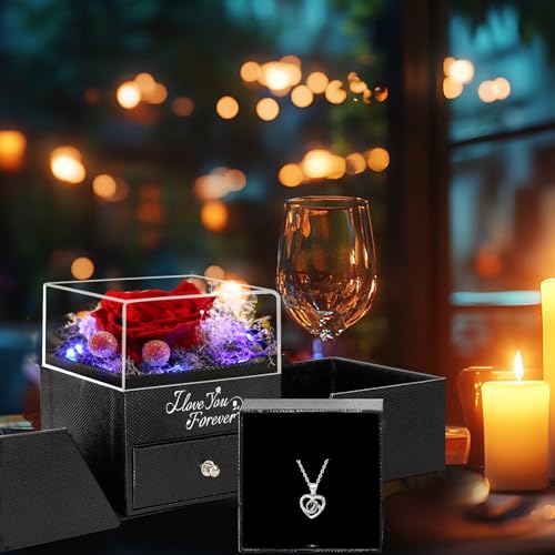 Juego de regalo de rosas para el día de San Valentín azul Logth 3