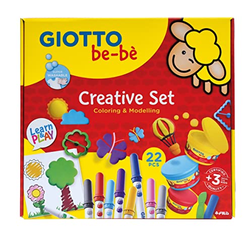 GIOTTO be-bè Creative Set - Kit d'activités coloriage et modelage