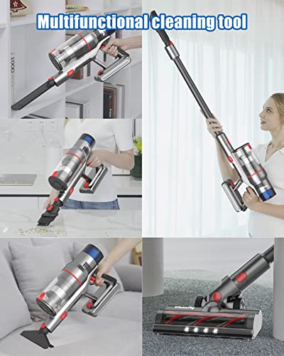 Vistefly V15 Aspirateur Balai sans Fil avec Écran Tactile 32000Pa/500W Aspirateur sans Fil Puissant 60 Min Autonomie & Batterie Amovible pour Sol/Le Poils d'animaux/Tapis - Image 6